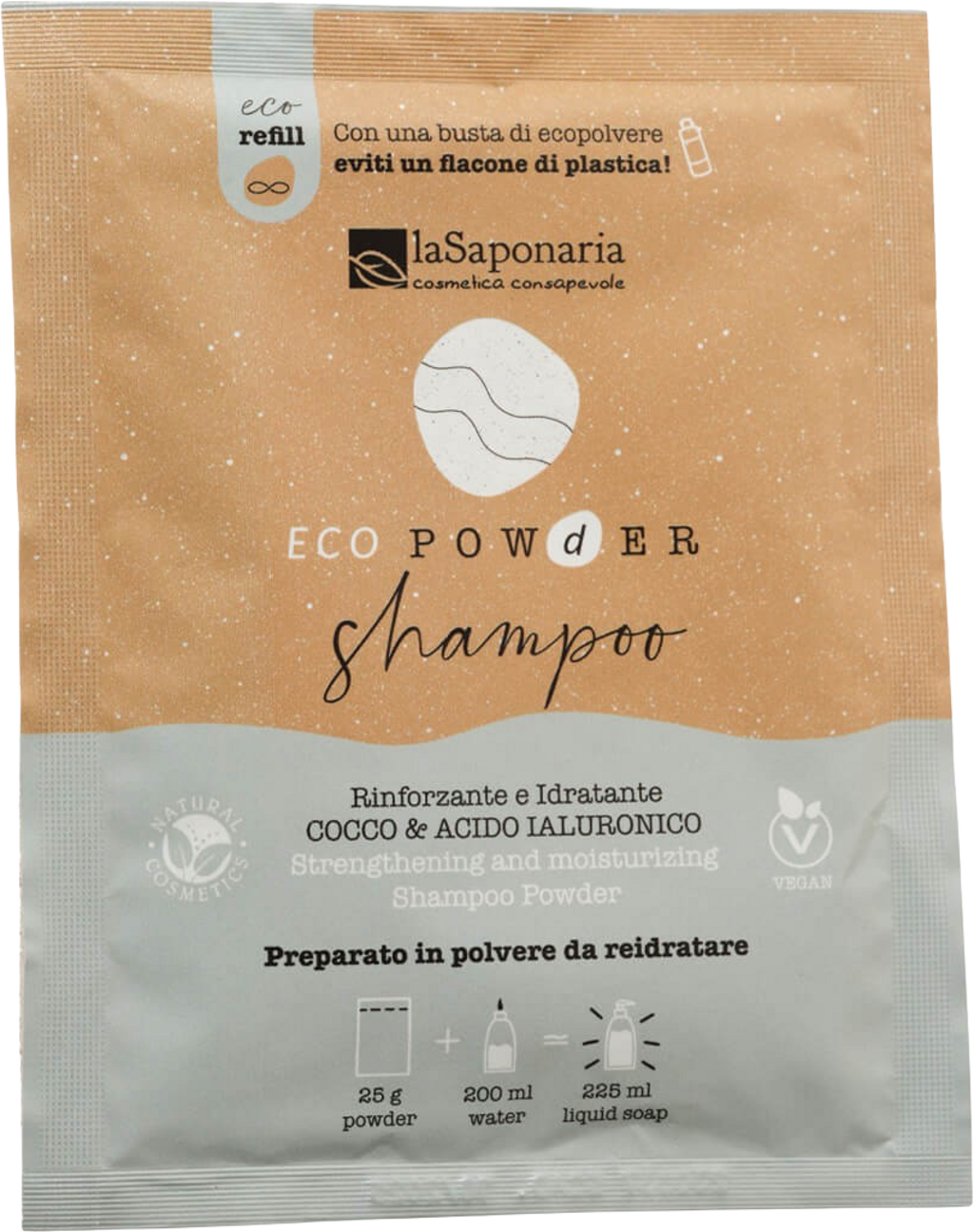 La Saponaria  EcoPowder Refill Shampoo Kokos & Hyaluronsäure, 25 g