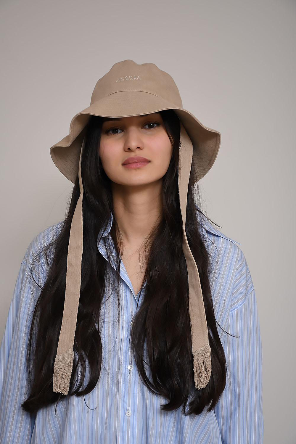 Shaley embroidered logo cotton hat