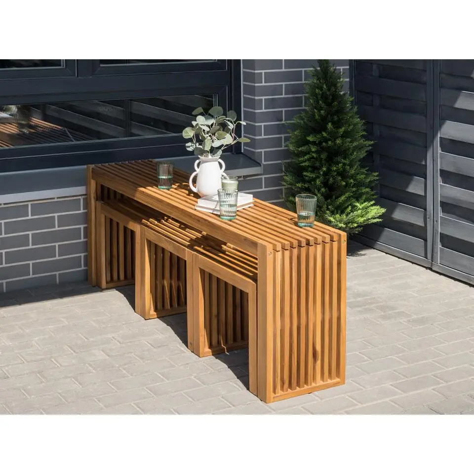 BELLANO - Tuintafel - Lichthout - Acaciahout
