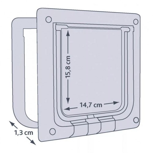 Porta silenciosa para gatos, branca