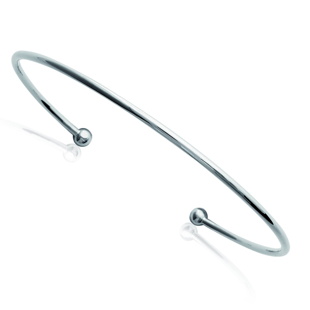 Bracelet jonc Brillaxis minimaliste argent