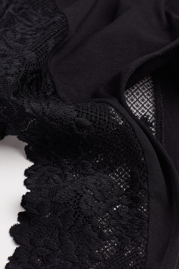 Body com decote em V e estampa floral delicada