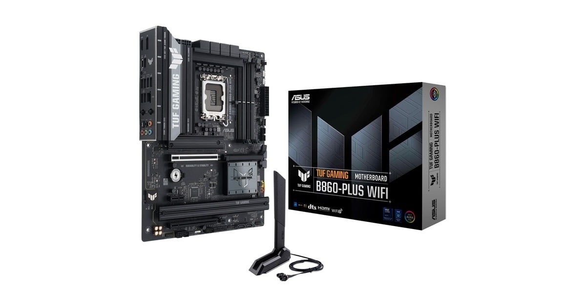 ASUSTUF Gaming B860-PLUS WIFI socket 1851 moederbord  (2.5 Gb-LAN, Wi-Fi 7, BT, Sound, ATX)