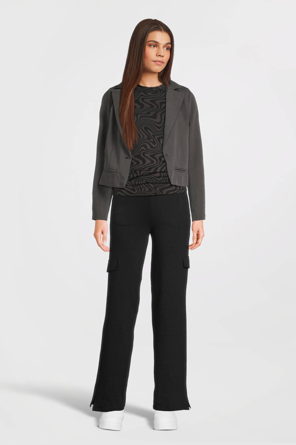 LOOXS blazer grijs melange