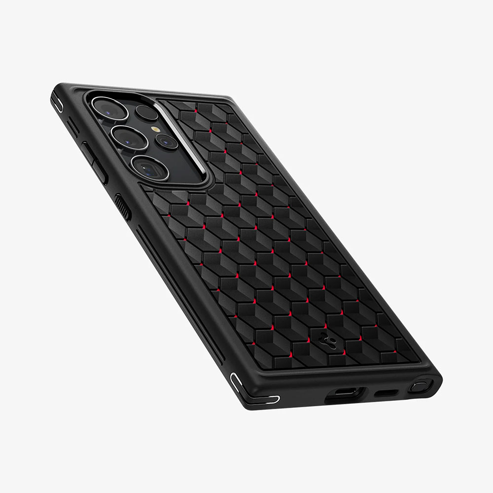Samsung Galaxy S24 Ultra Cryo Armor Case Gummi Hülle (ACS07291) - Schwarz / Rot