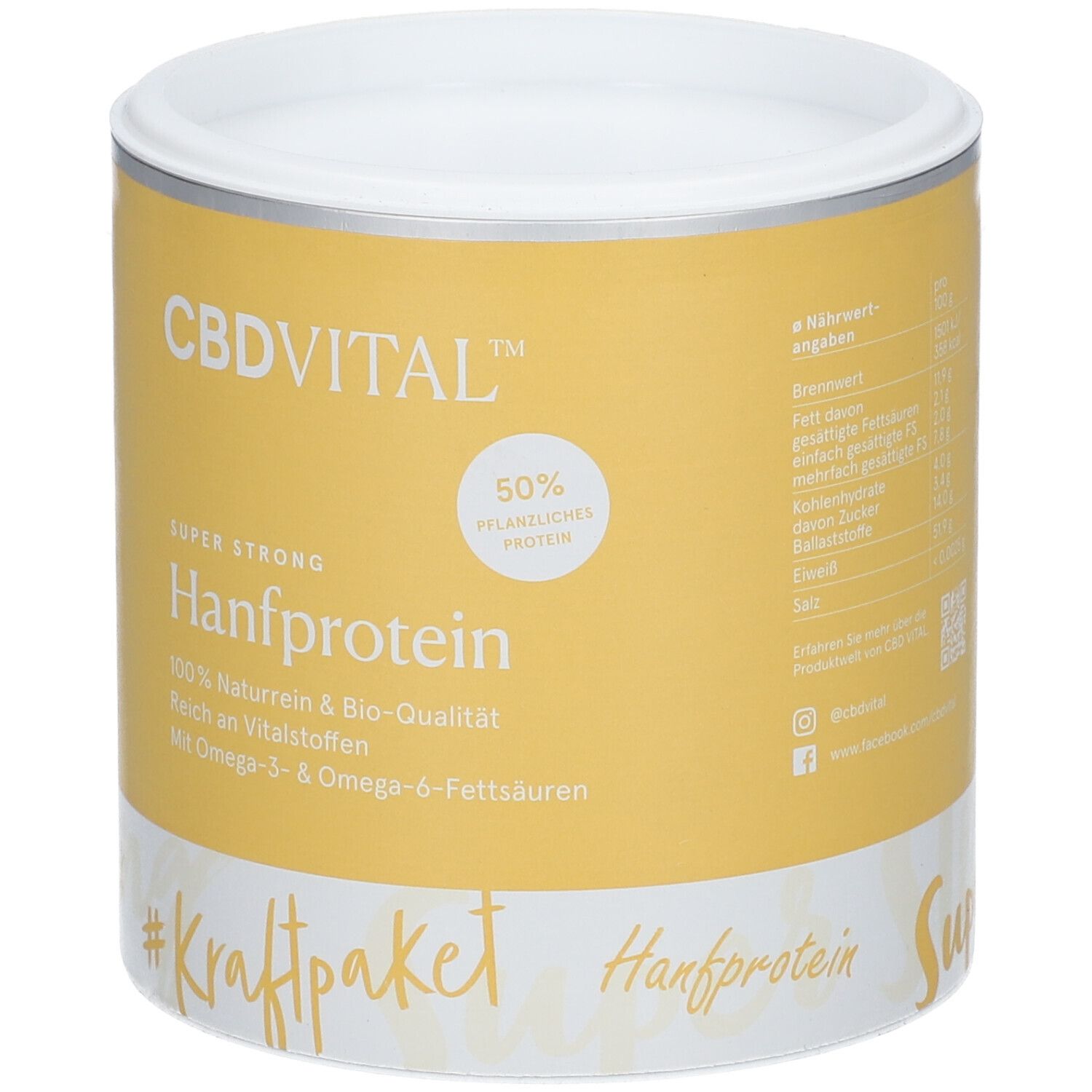 CBD VITAL Hanfprotein Super Strong Pulver