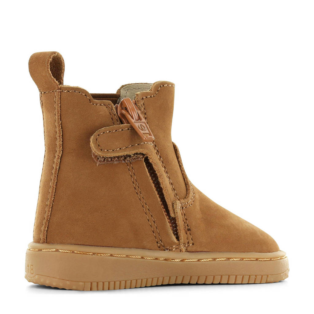 Shoesme suède enkelboots cognac