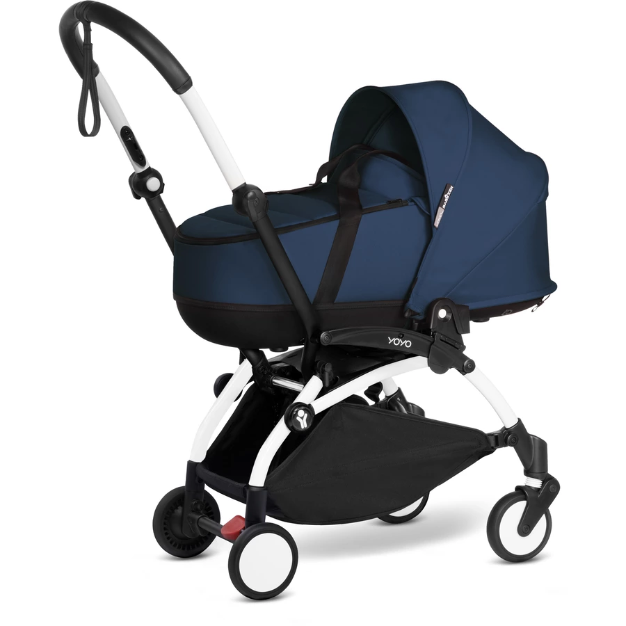 BABYZEN Kinderwagen YOYO2 0+ White mit Liegewanne inkl. Textilset Air France Blue