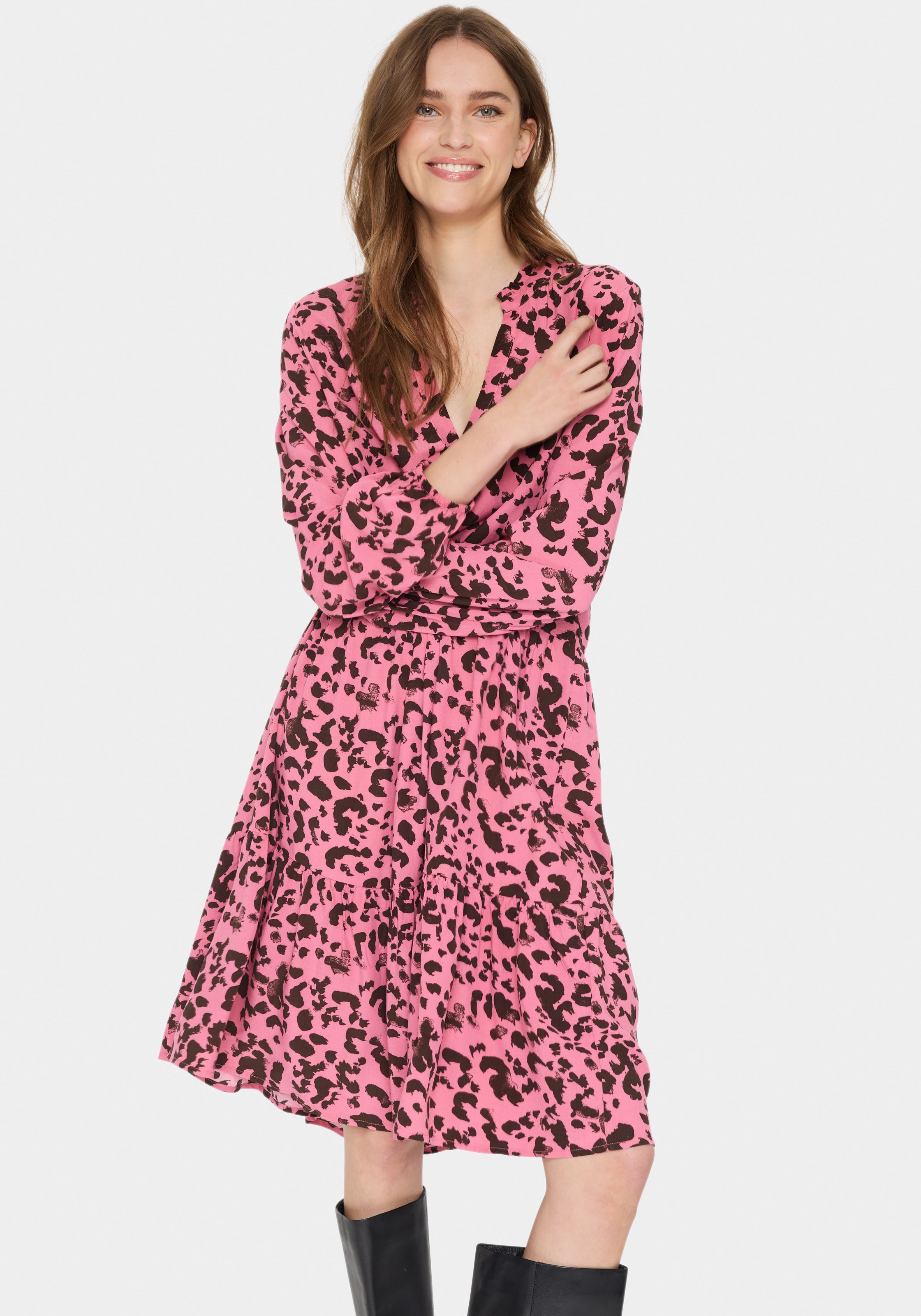 Saint Tropez Druckkleid »EdaSZ LS Dress« Sommerkleid
