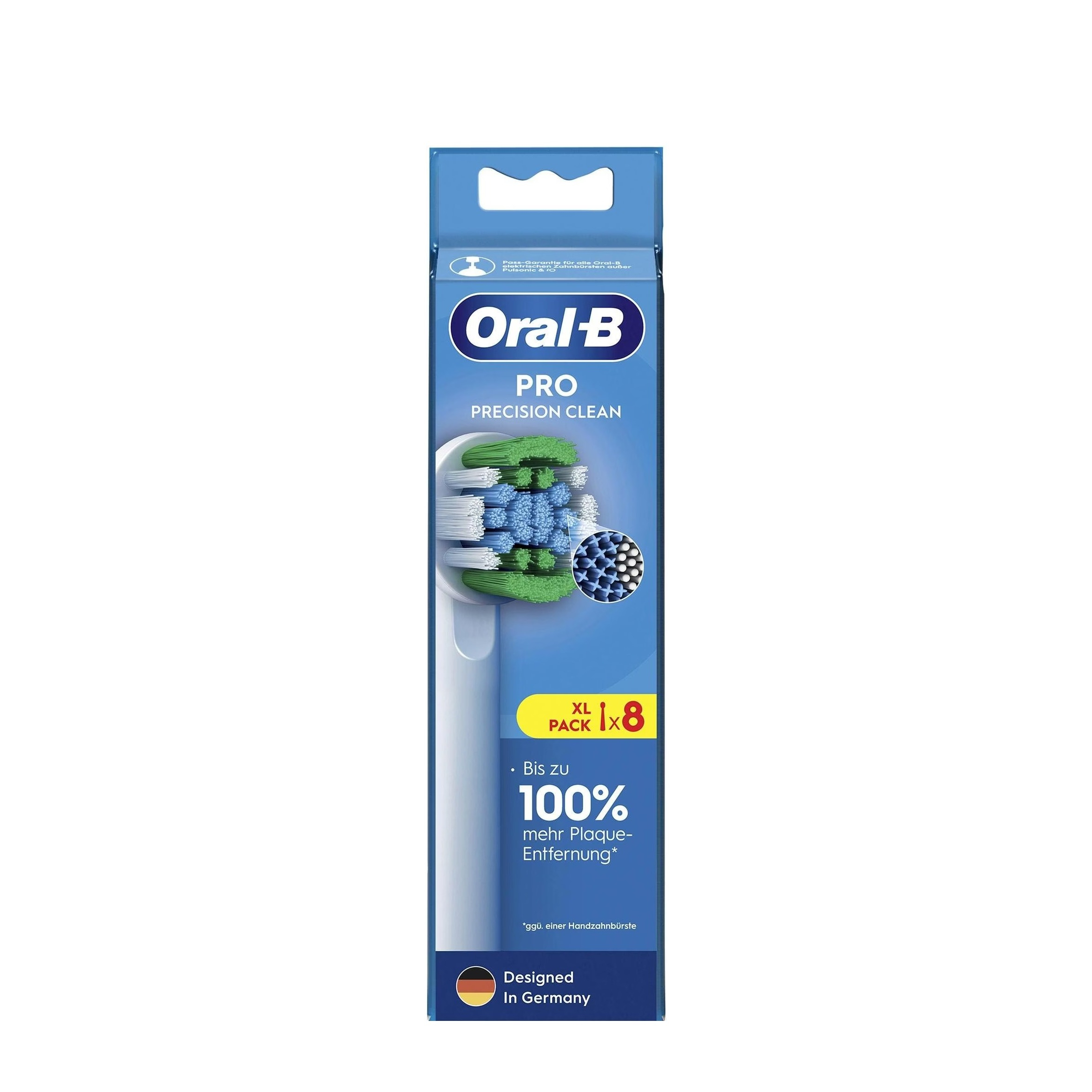 (8er Set) Pro Precision Clean Ersatz Zahnbürstenkopf für Oral-B Elektrische Zahnbürsten (861073) - Weiss