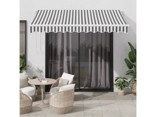 Auvent rétractable automatique avec LED anthracite et blanc