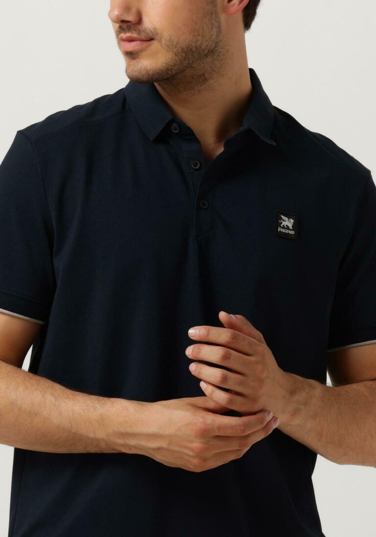 VANGUARD blauwe vanguard polo short sleeve polo pique