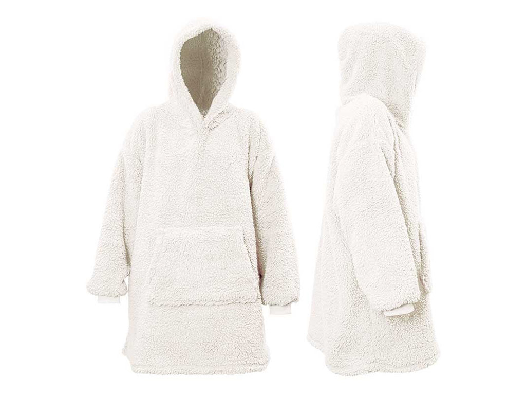 Unique Living Teddy oversized hoodie - Dove White