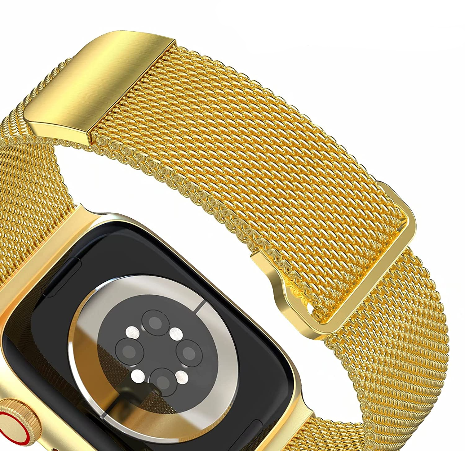Apple Watch (42/41/40/38 mm) Ersatz Magnet Armband Milanaise (Gelenkumfang: 162-258mm) - Gold