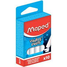Craie pour tableau WHITE'PEPS, rond, blanc