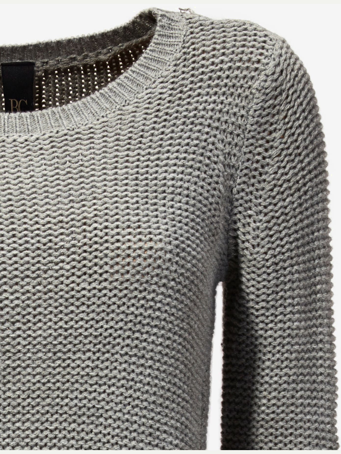 Pull col rond look asymétrique tendance avec glissière