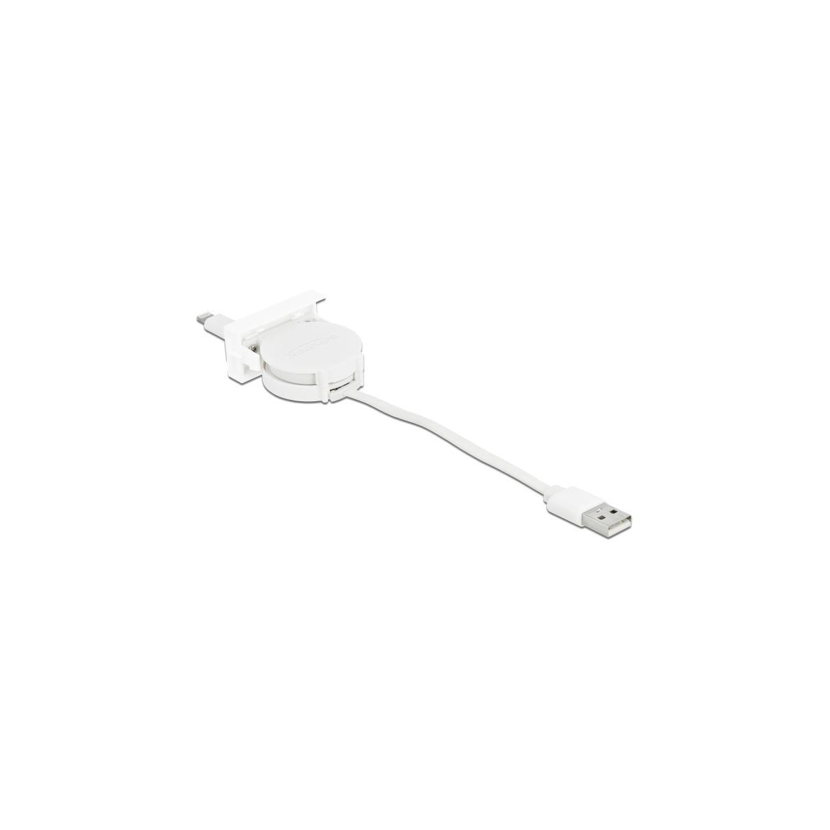 Delock Easy 45-modul USB 2.0 Uttrekkbar kabel USB Type-A til 8-pins Li