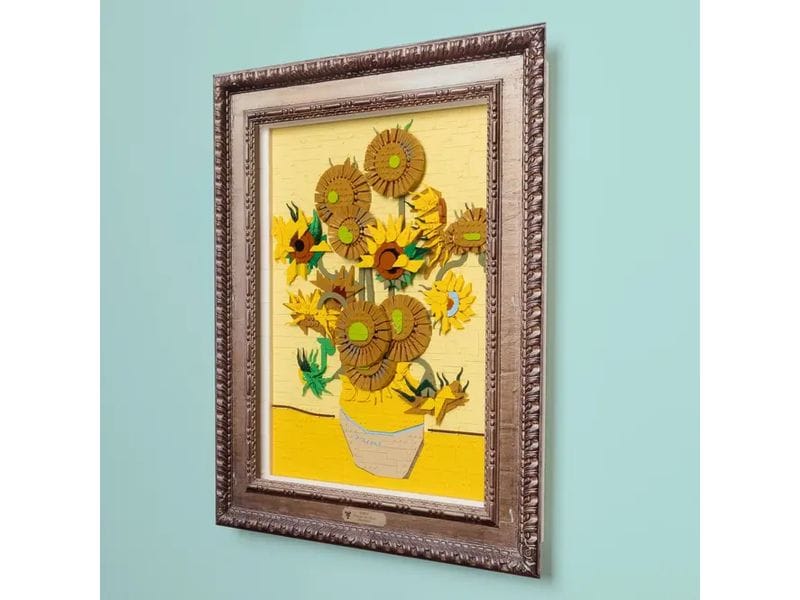 iDisplayit Acryl-Wand-Display für Vincent van Gogh Sonnenbl Robustes Acryl-Wand-Display für die LEGO Sammlung