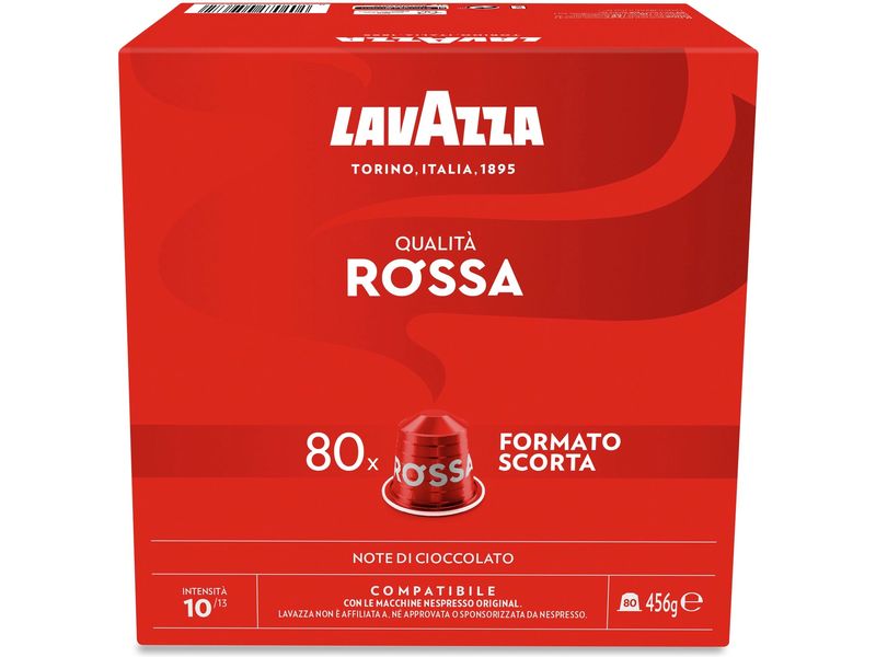 Lavazza Kaffeekapseln Qualità Rossa 80 Stück Kaffeekapseln für Nespresso Maschinen