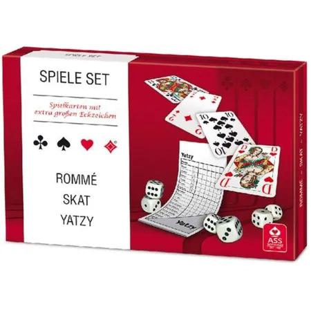 ASS Altenburger Spielset Rommé, Skat, Yatzy