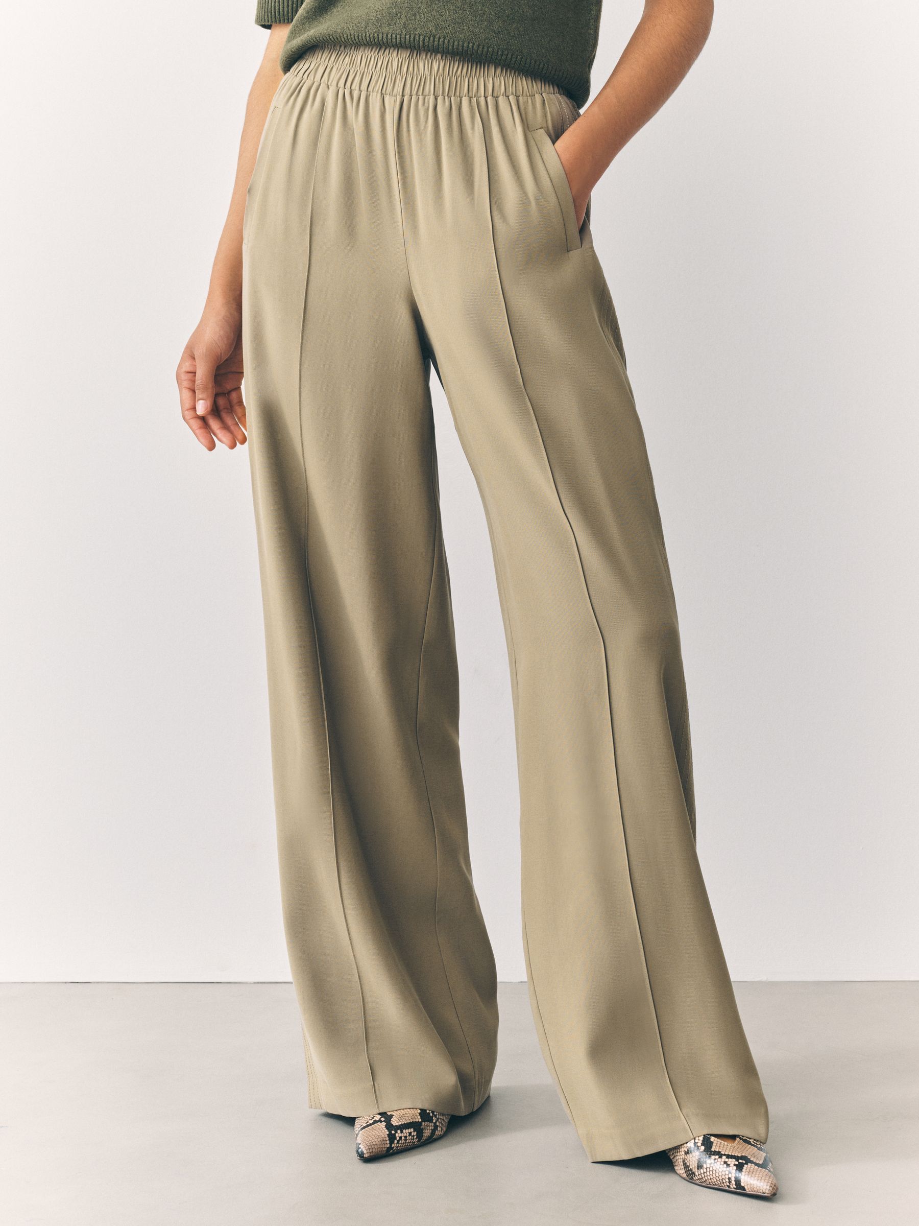 Neutraal - Side Stitch Wide Leg Trousers