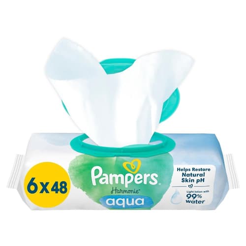 Pampers Harmonie Aqua Feuchttücher 6er Pack