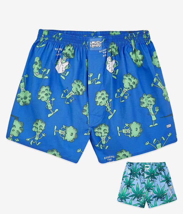 Lousy Livin Weedy & Broccoli Boxershorts (blue) 2er Pack