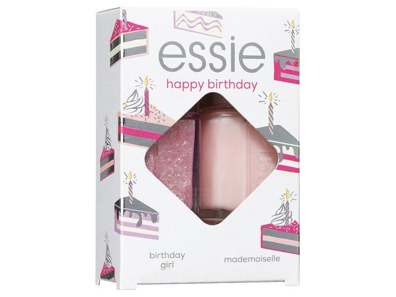 essie Geschenkset Nagellack Happy Birthday Nagellack Duo in Rosé-Farben