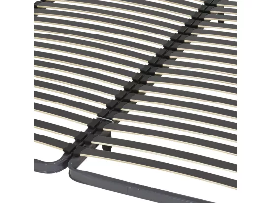 Sommier à lattes + pieds 2x80x200 Epsilon - 40 lattes bois - Fabrication française