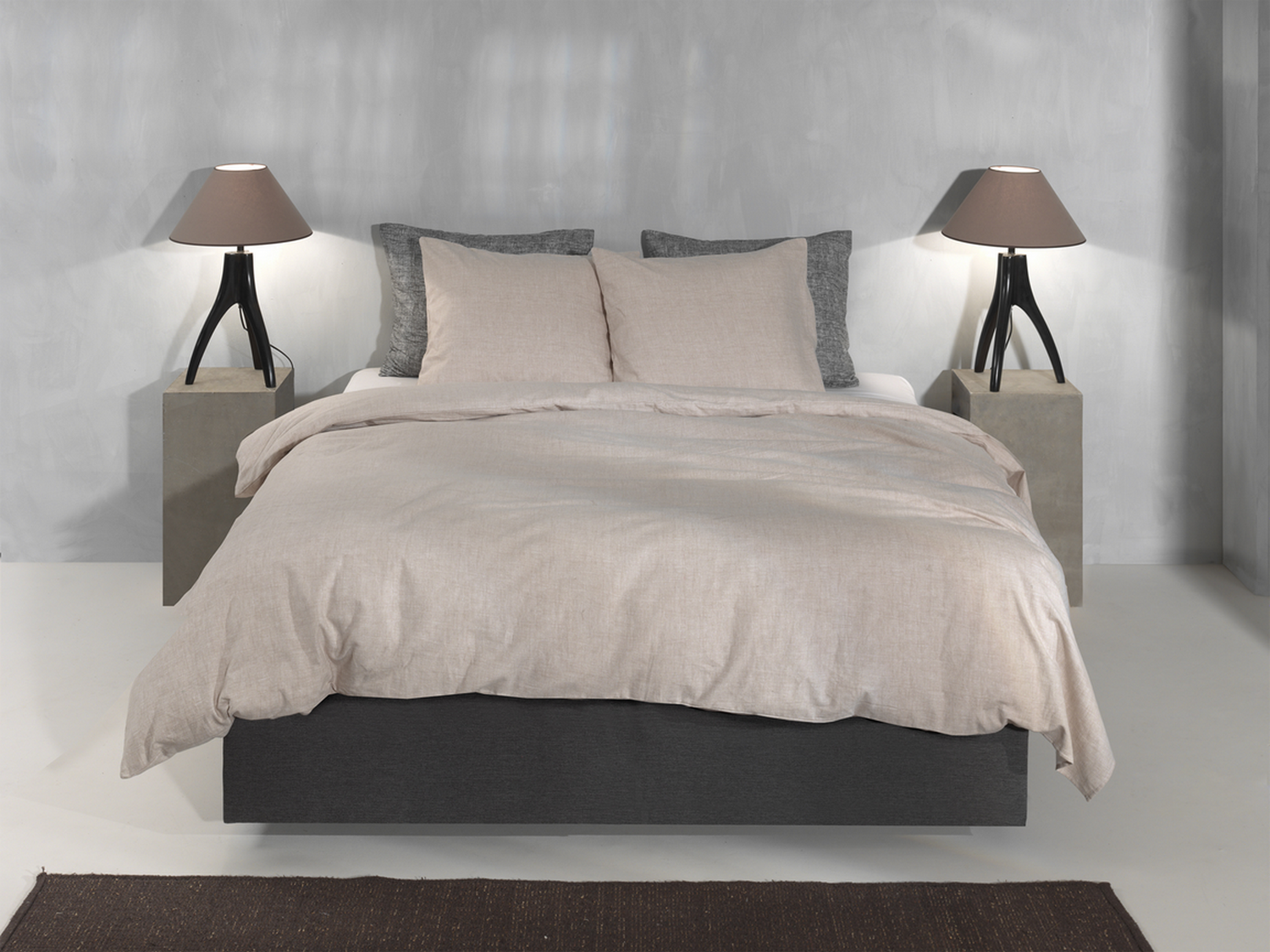 Zo Home Dekbedovertrek Flanella di Lino - sandy beige
