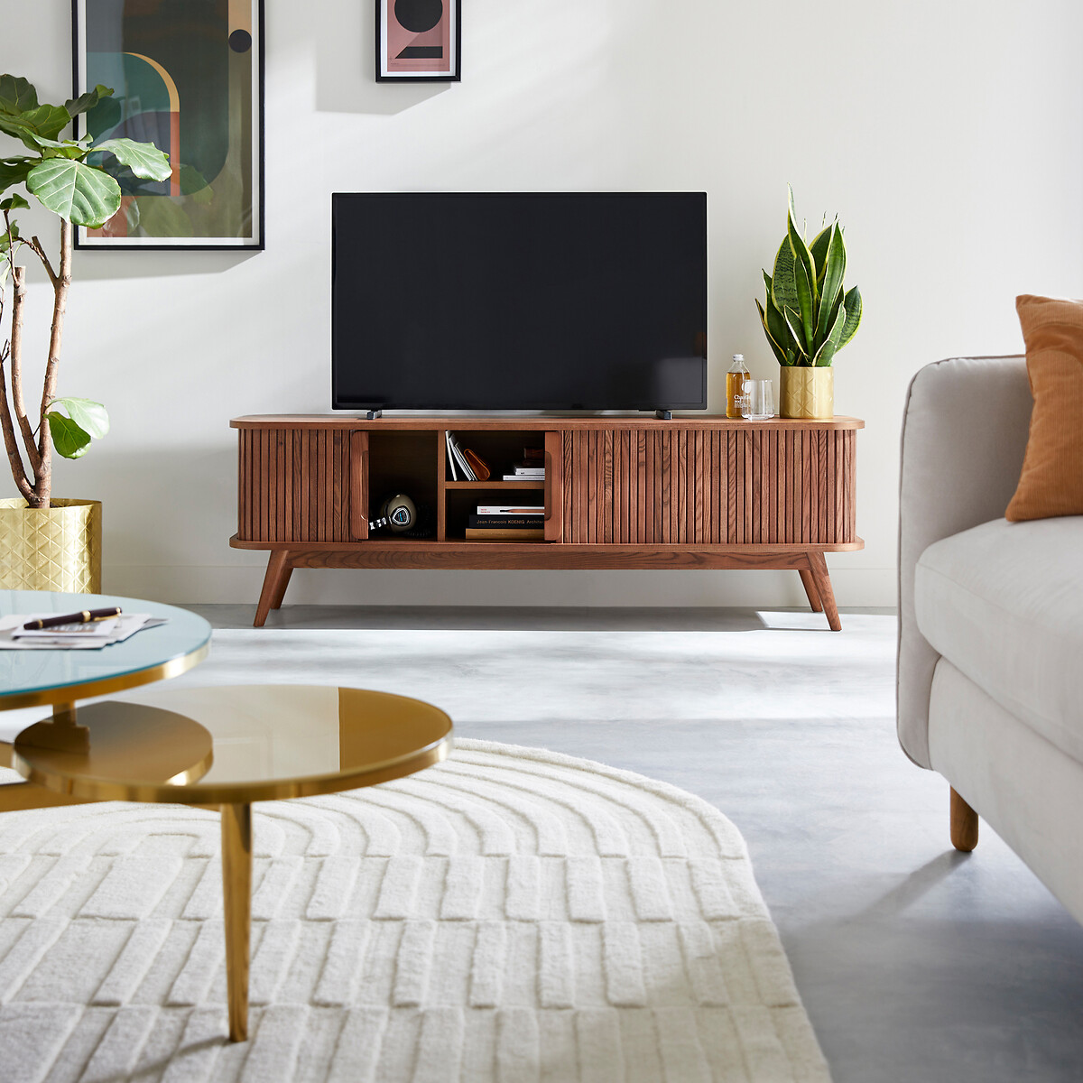 LA REDOUTE INTERIEURS<br>Painel de TV com 2 portas de correr, Wapong