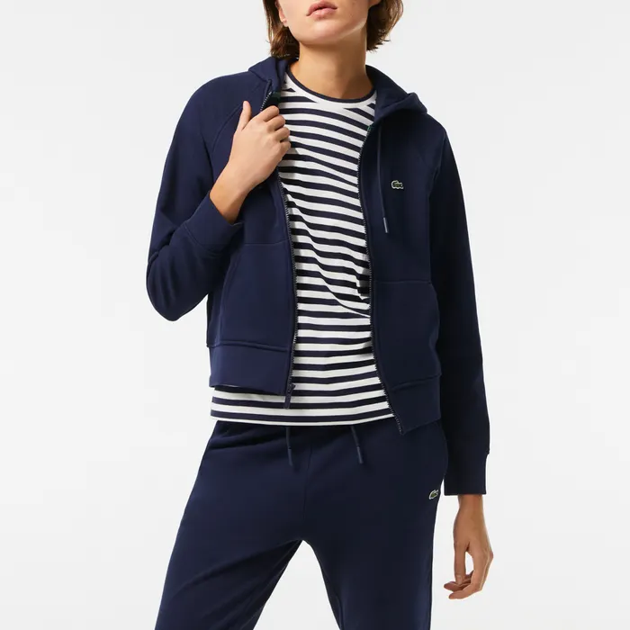 Lacoste Bio Cotton Fleece Hooded Vest Dames