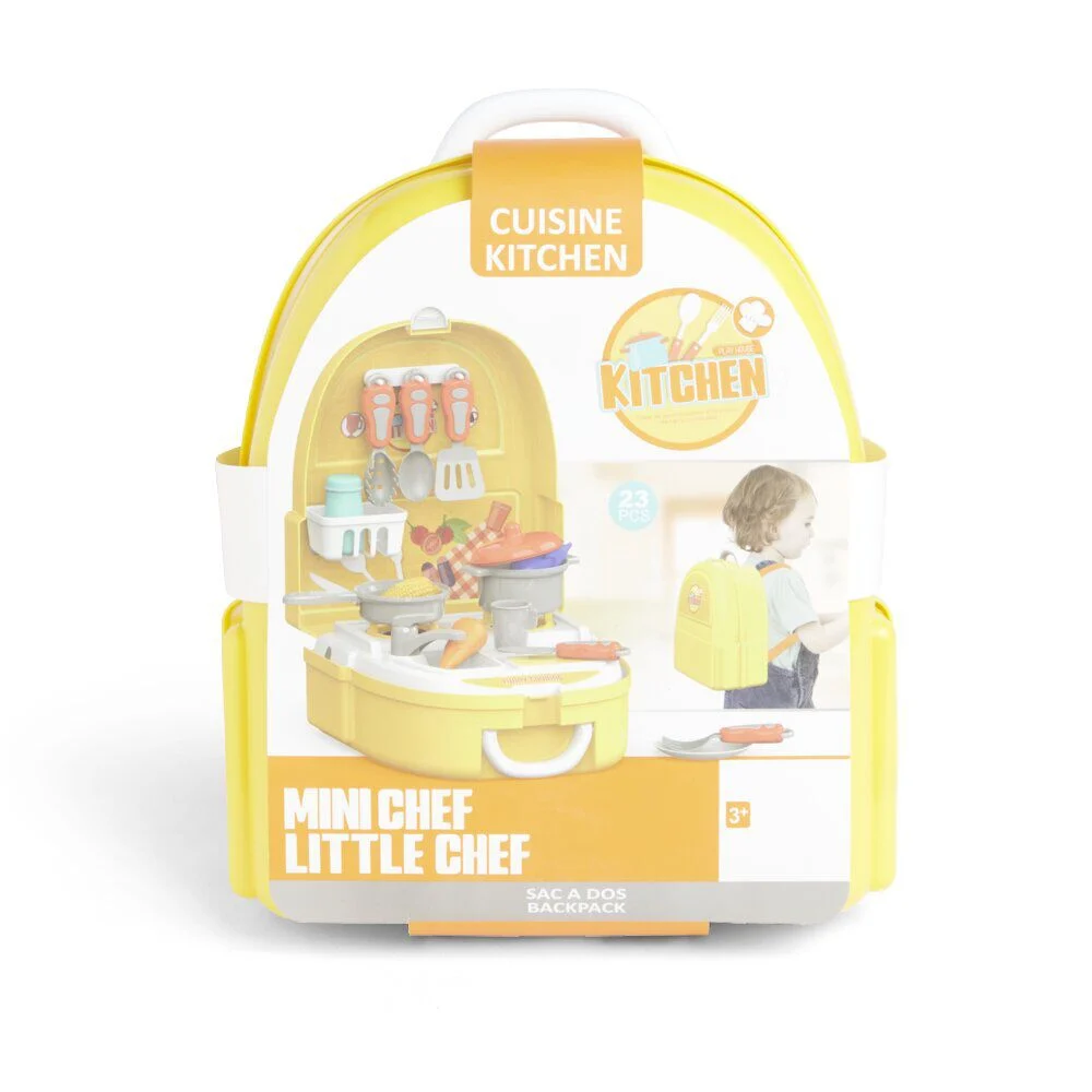 Sac à dos jouet enfant cuisinier 23 pièces