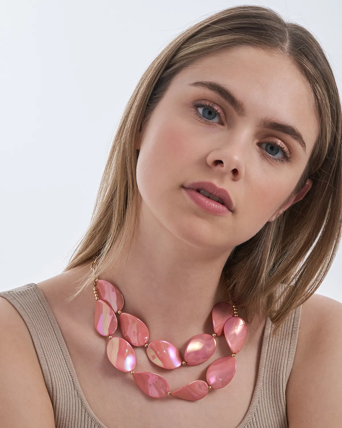 Layering Kette - Peachy Leaves