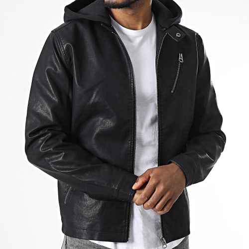 Veste Zippée Capuche Santonio Noir