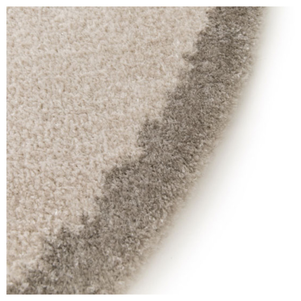 Tapis rond en matière douce recyclée - creamy - beige et crème - ø 160 cm