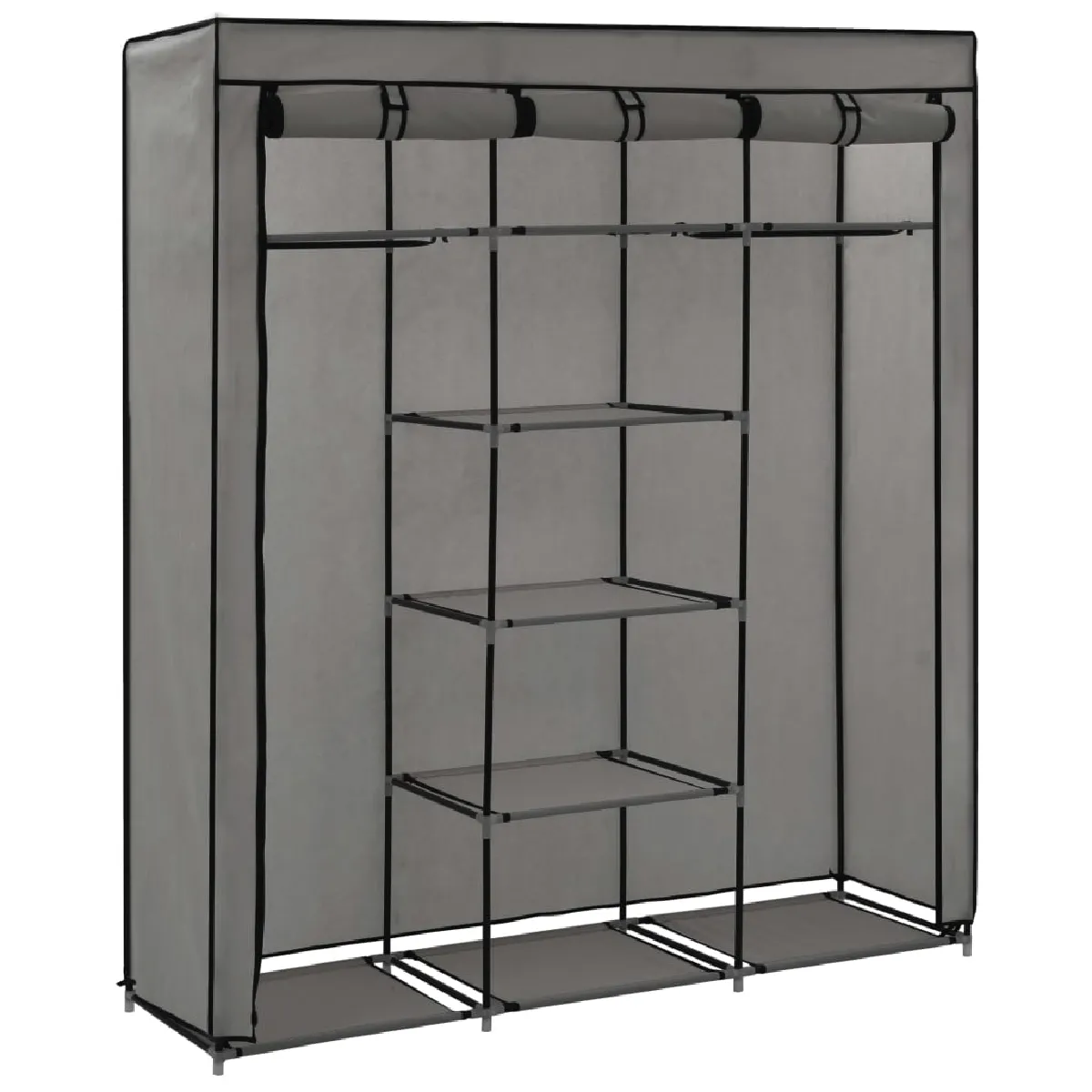 vidaXL Armoire avec compartiments - Gris