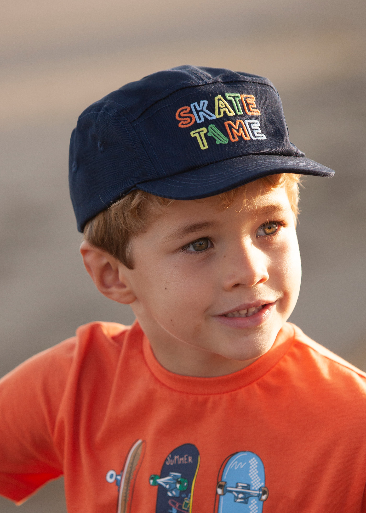 Boné de algodão com estampa para menino