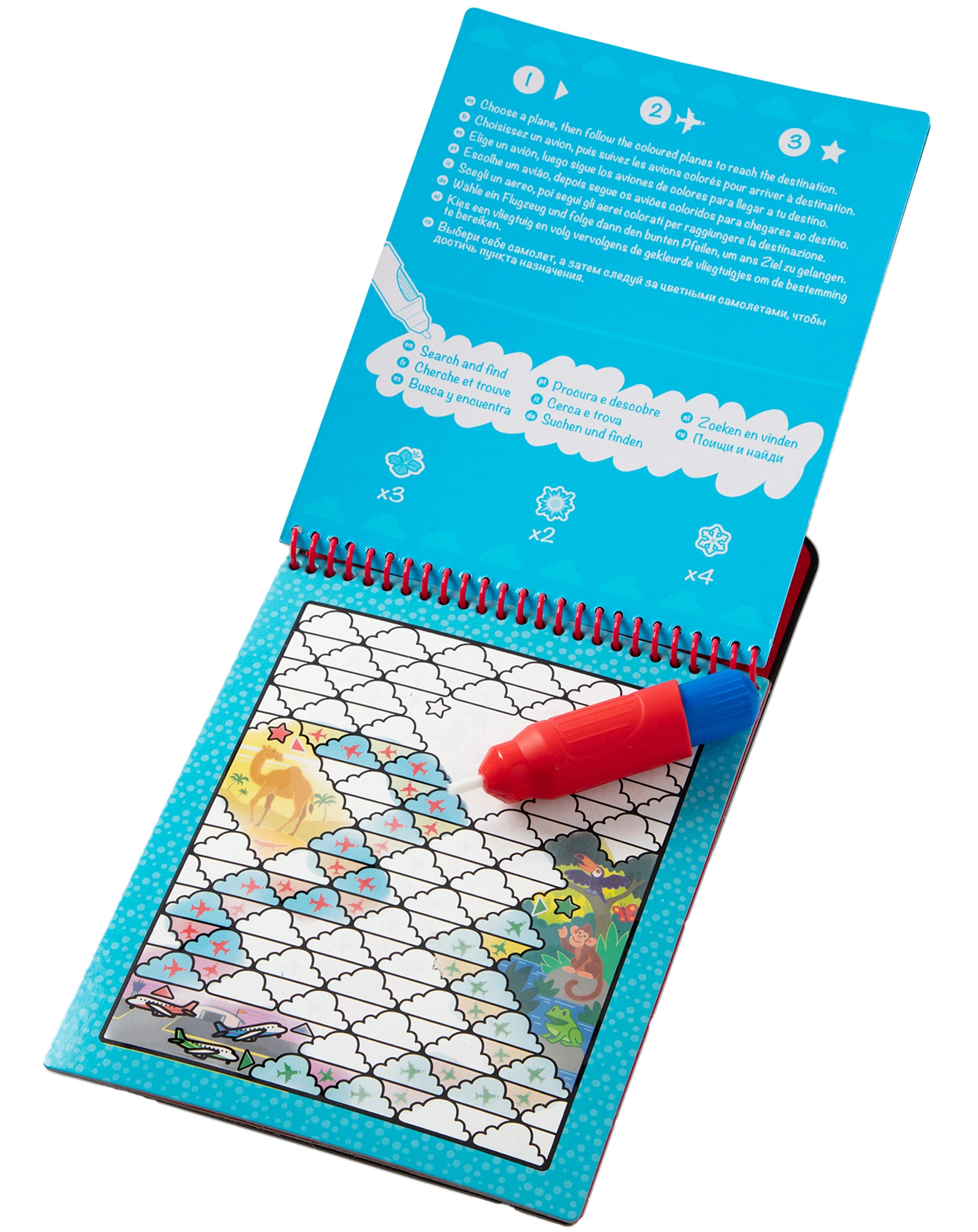 Malblock WATER WOW! - FAHRZEUG-PFADE mit Stift