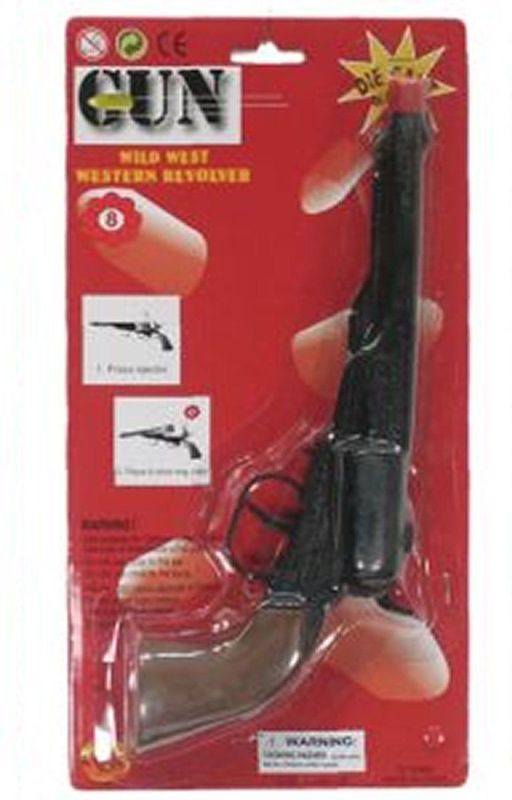 Cowboy Speelgoed Revolver/Pistool Metaal 8-schots Plaffertjes