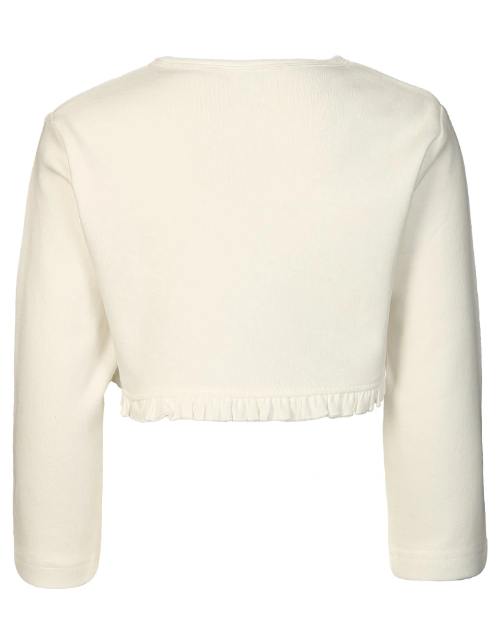 Jersey-Bolero CLASSIC GIRLS mit Rüschenborte in offwhite