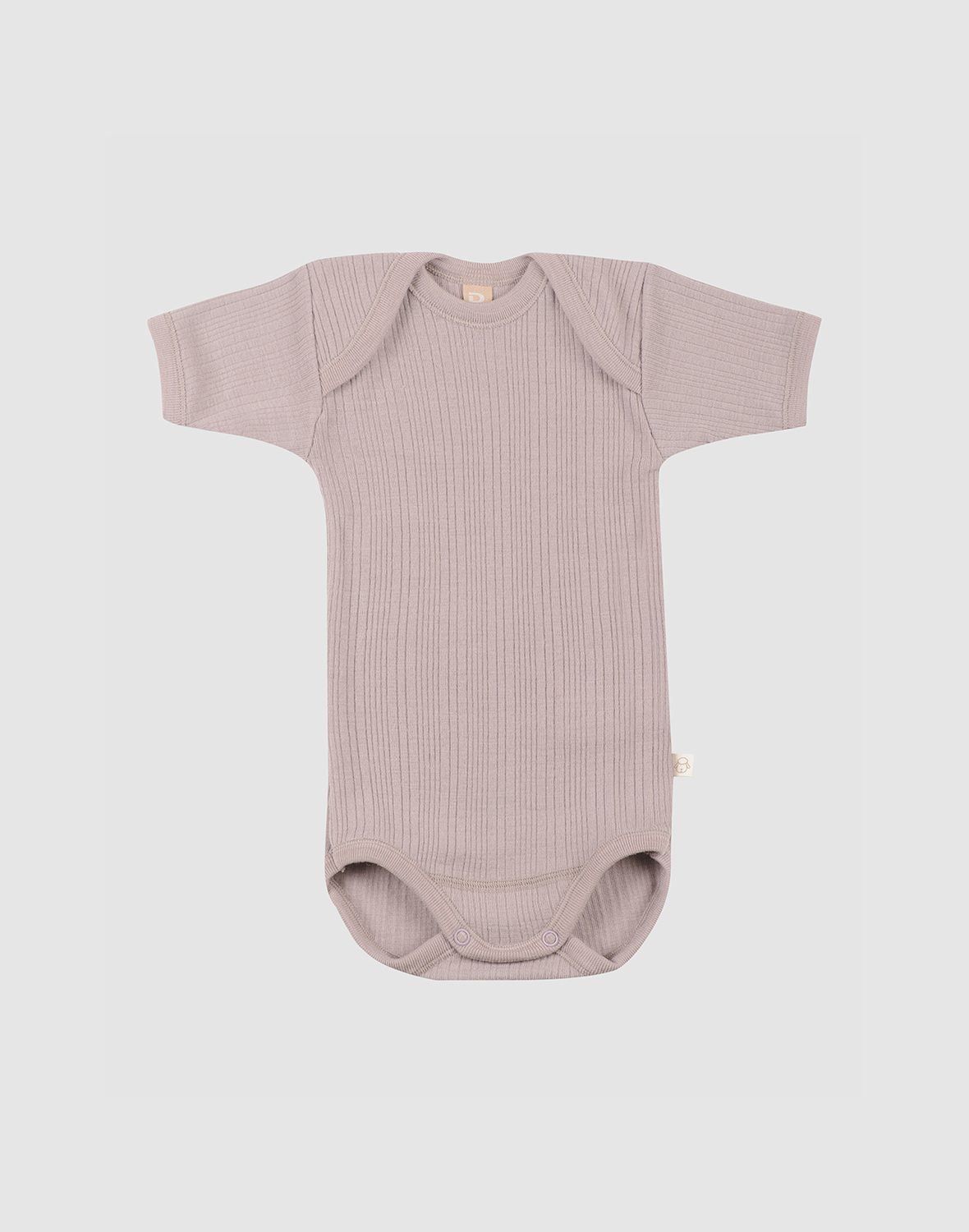 Romper met korte mouw van merinowol voor baby's