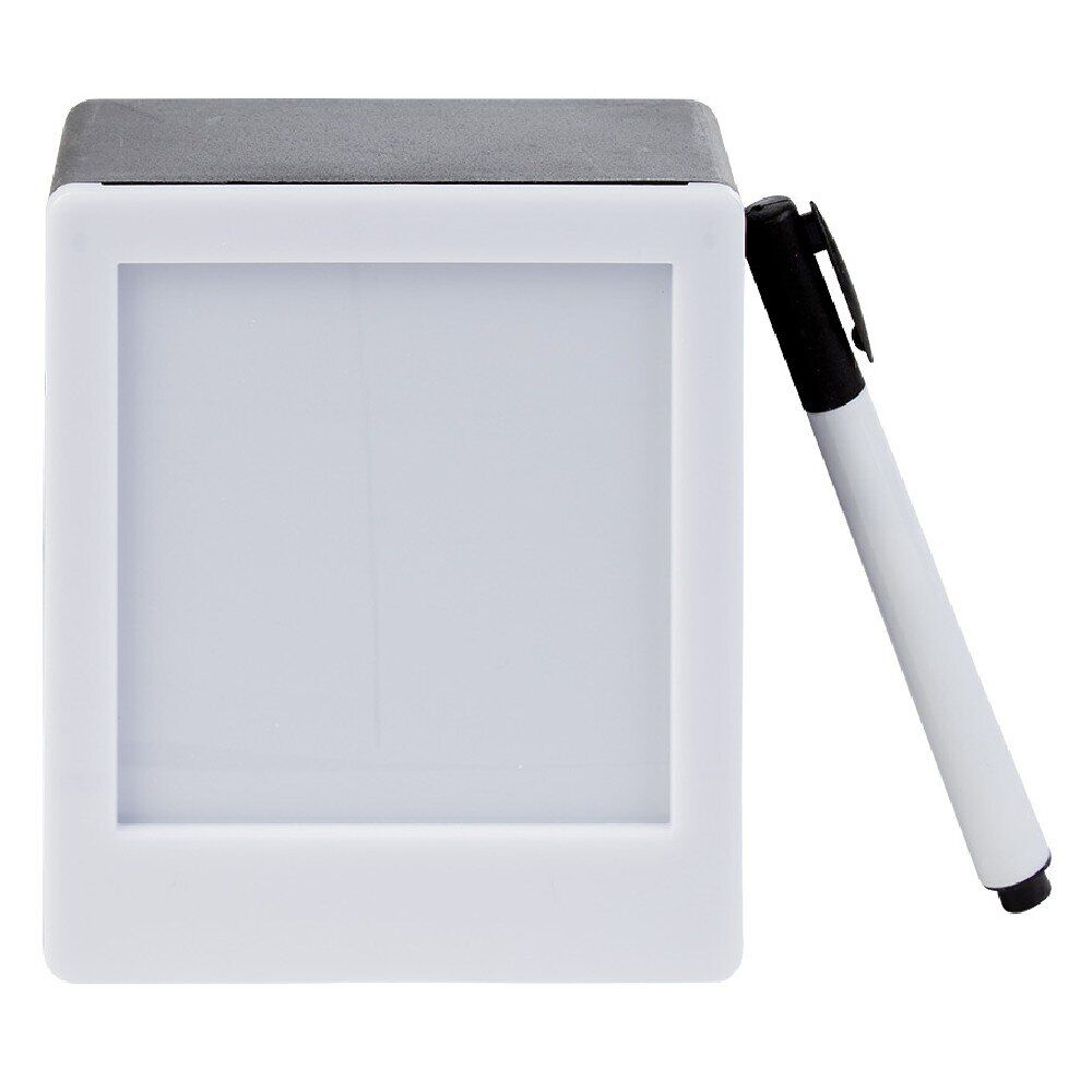 Cadre photo lumineux avec stylo effaçable à poser ou suspendre blanc