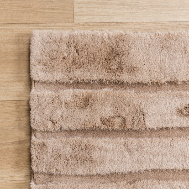 Zacht hoogpolig vloerkleed - Carvy Arches Taupe