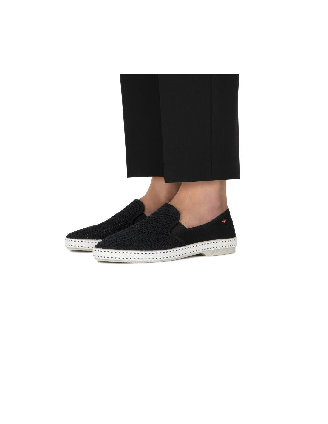 rivieras Espadrilles homme classic canvas & mesh noir