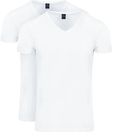 Suitable Vitasu T-Shirt V-Hals Wit 2-Pack 175-2 Vitasu Vneck kopen