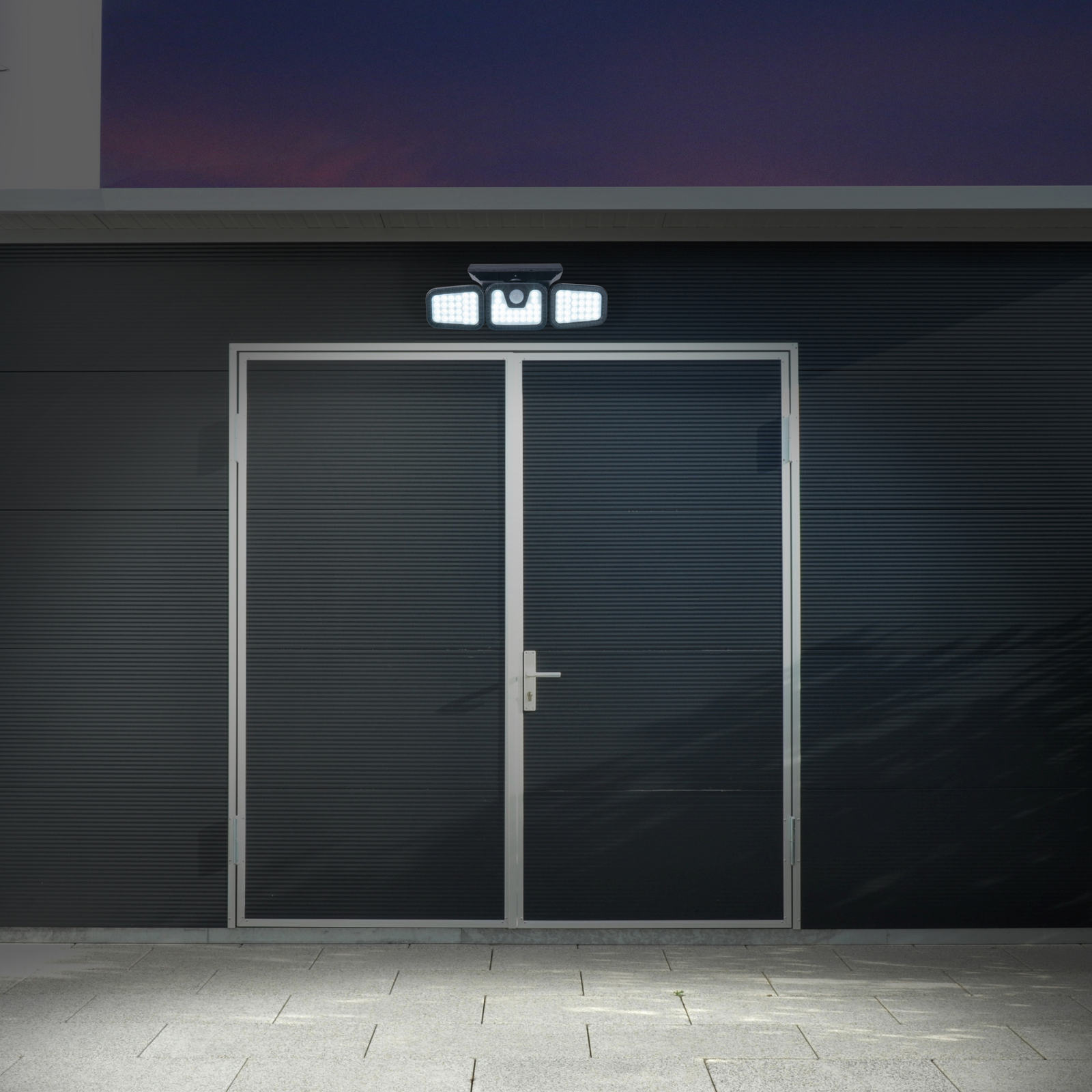LED-Solar-Außenwandleuchte PACITA - schwarz - mit Bewegungsmelder