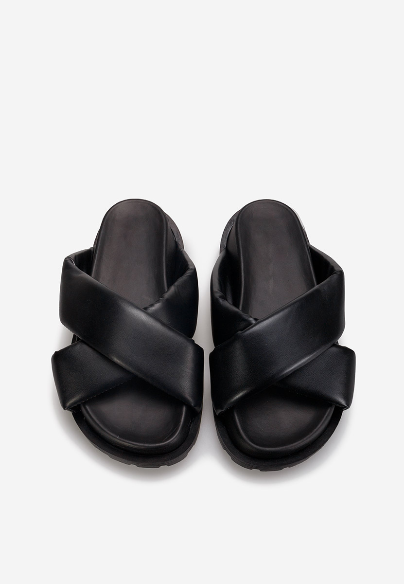 Mules à plateforme noirs Ariola
