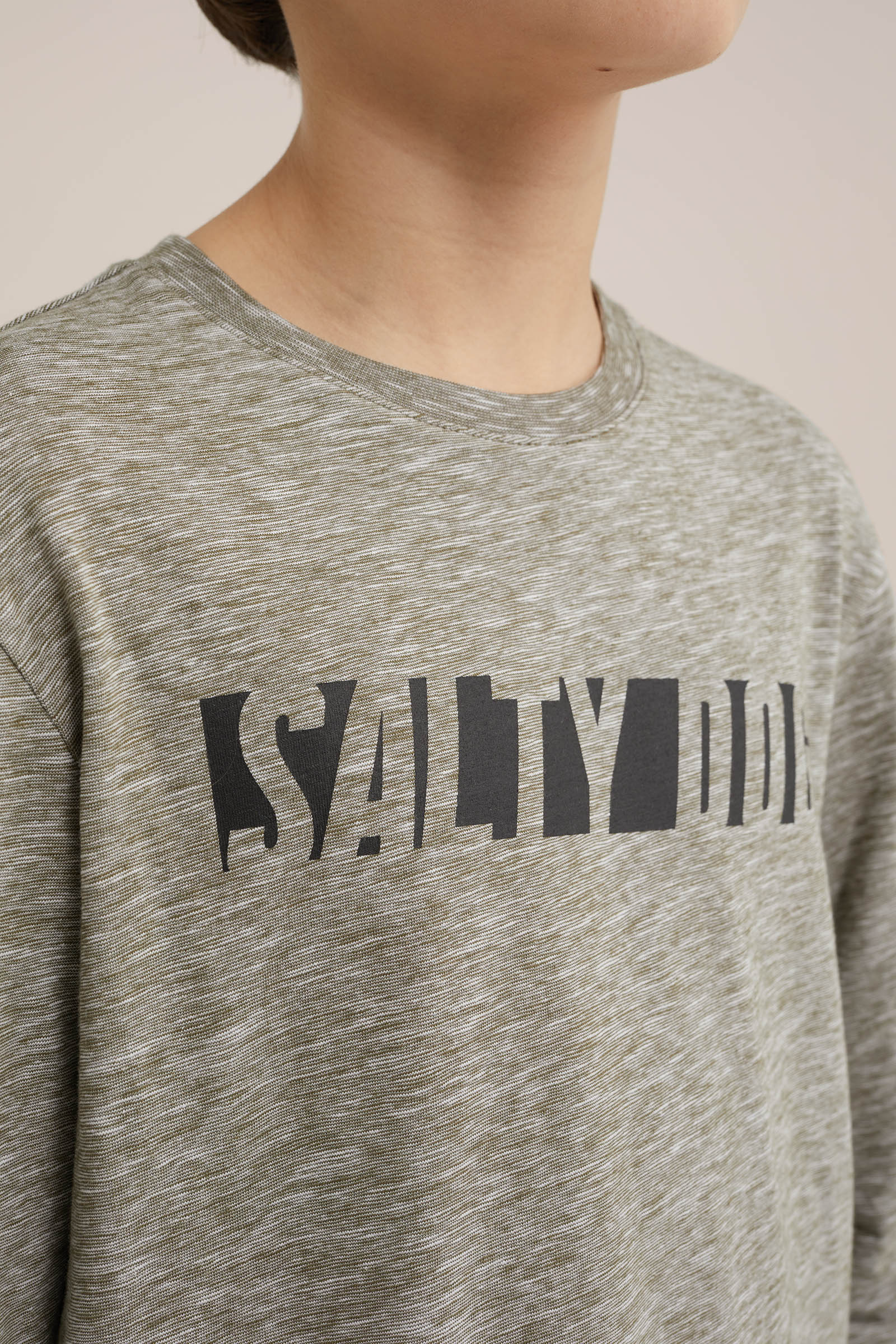 Jongens pyjamaset met opdruk Salty Dog Grijsgroen