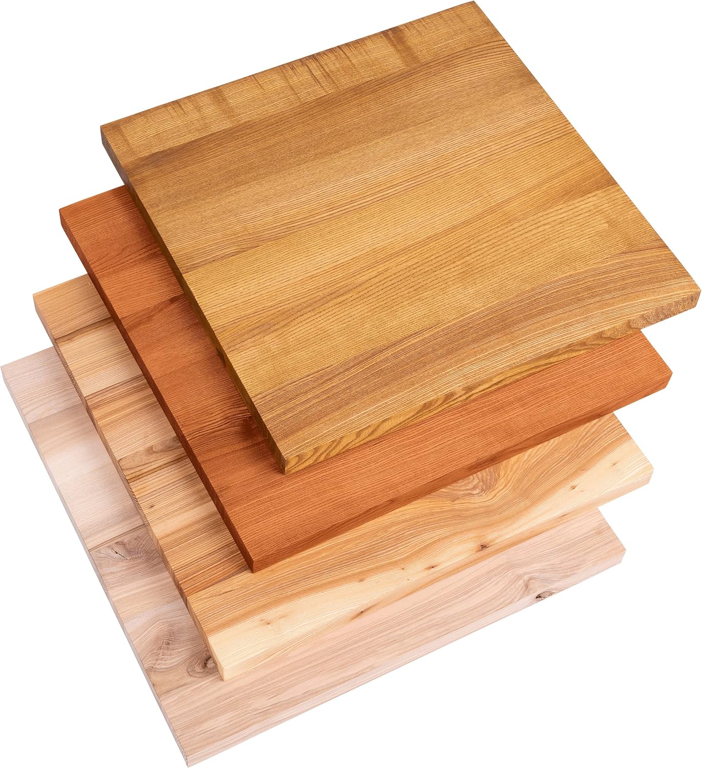 LAMO Manufaktur Massivholzplatte für Couchtisch Arbeitsplatte Küchenarbeitsplatte 80x40 cm, Dunkel, LHG-01-A-004-804
